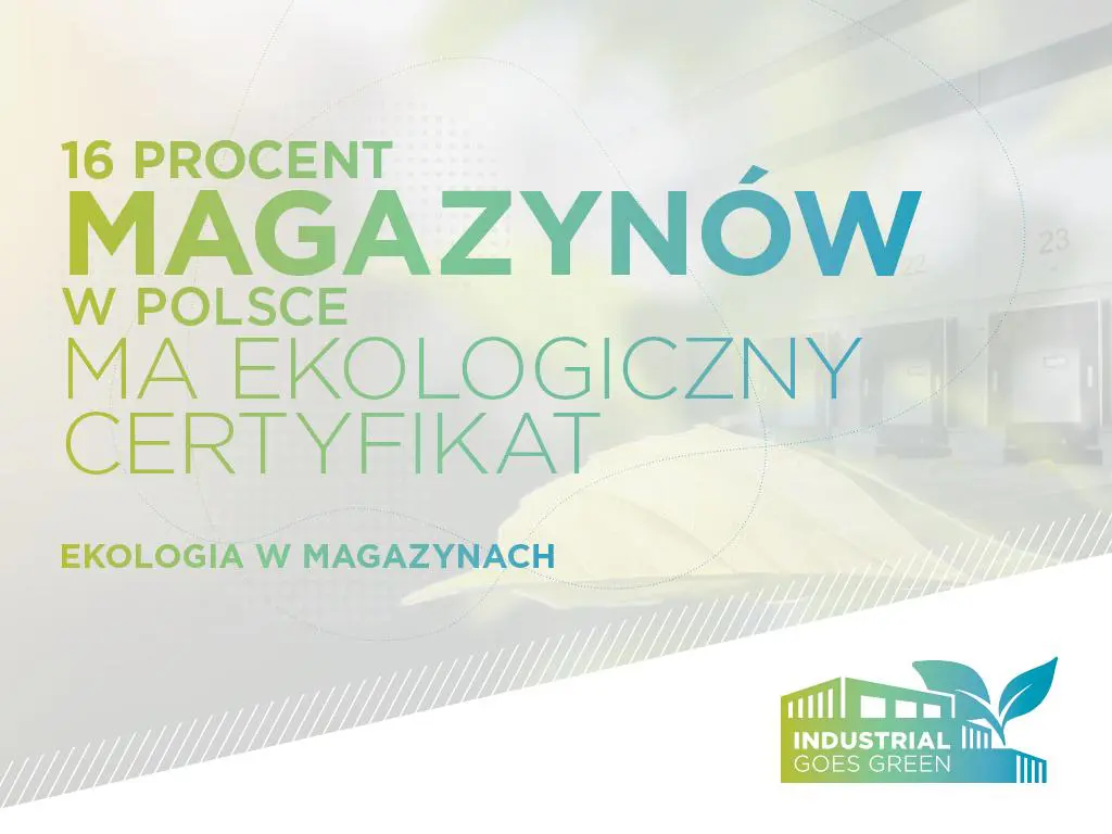 Industrial Goes Green. 16% magazynów w Polsce ma już ekologiczny certyfikat